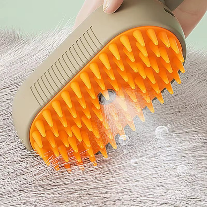 Three in One Dog Cat Steam Brush Steamy Dog Brush Electric Spray Cat Hair Brush for Massage Pet Grooming Comb Hair Removal Combs