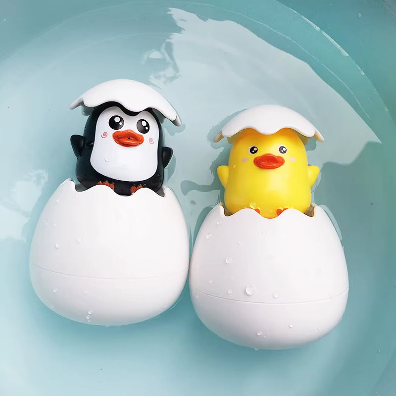 Baby Bathing Toy Kids Cute Duck Penguin Egg Water Spray Sprinkler Bathroom Sprinkling Shower Swimming Water Toys for Kids Gift