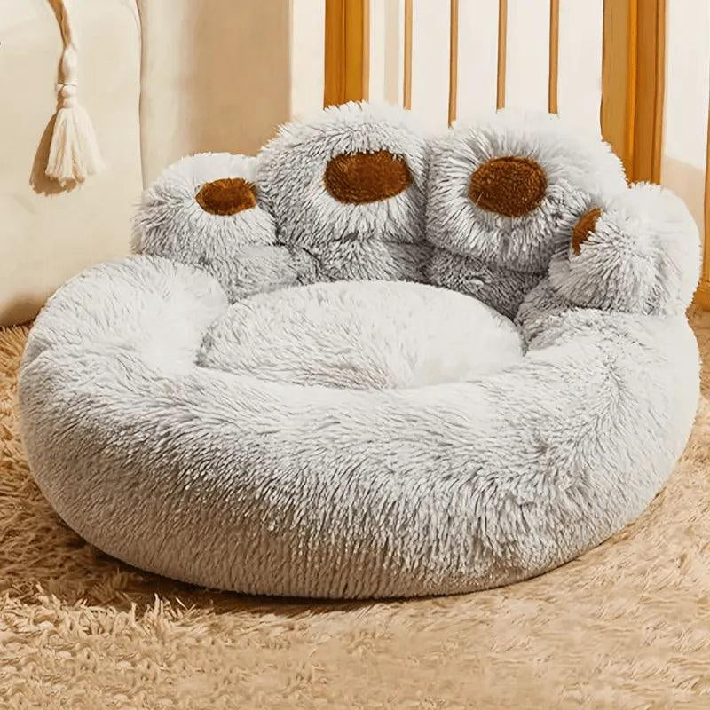 Luxury Paw Shape Dog Bed: All Seasons Comfort