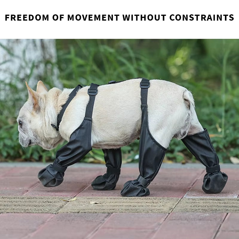 Dog Shoes Waterproof Ajustable Shoes for Dogs Non-Slip Dog Boots Outdoor Protector Accessories for Small Medium French Bulldog