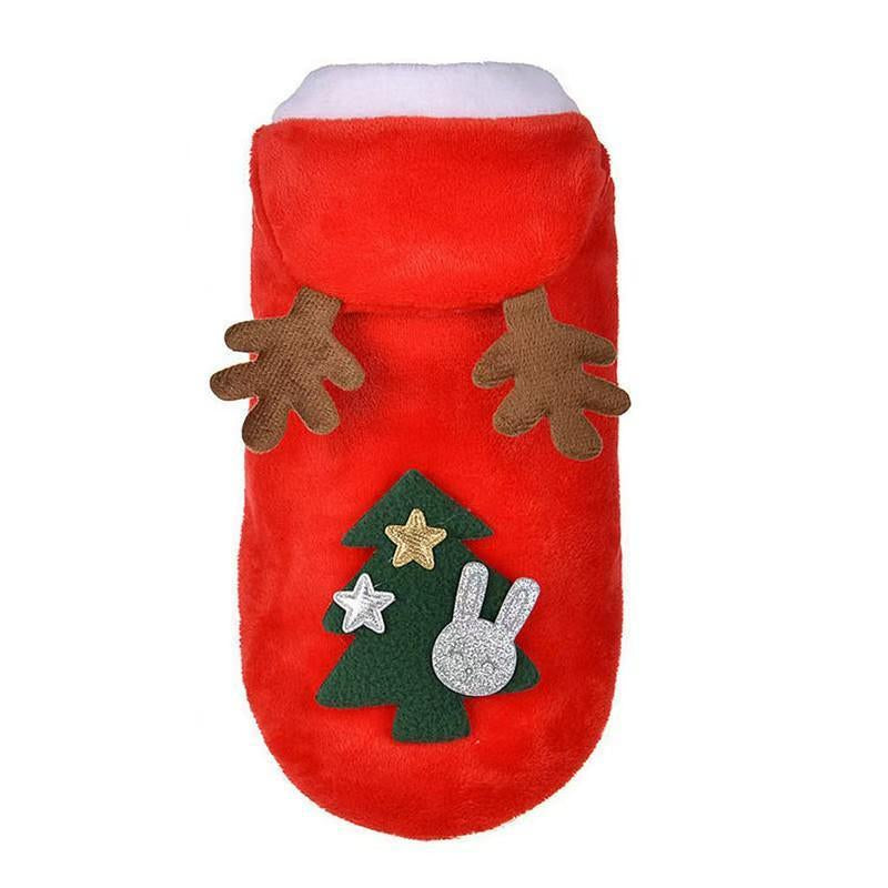 Pet Christmas Costume, Cute Reindeer Design Pet Clothes, Soft Comfortable Pet Costume for Small Medium Large Dogs & Cats