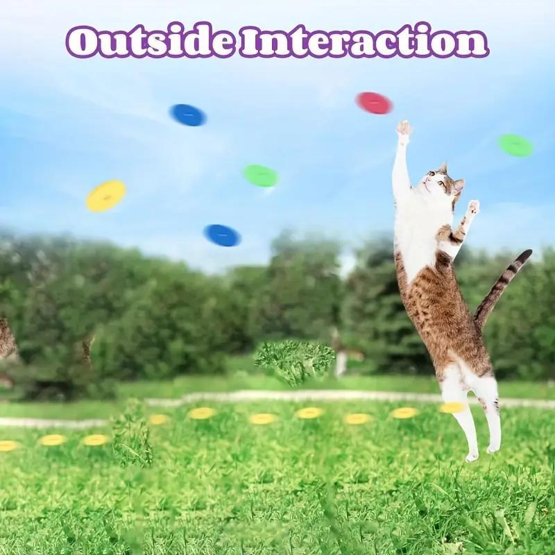 Interactive Cat Toy Launcher, 1 Count Battery Free Foam Plate Shooter, Fun Indoor Cat Toy, Pet Supplies for Small Cats and Dogs