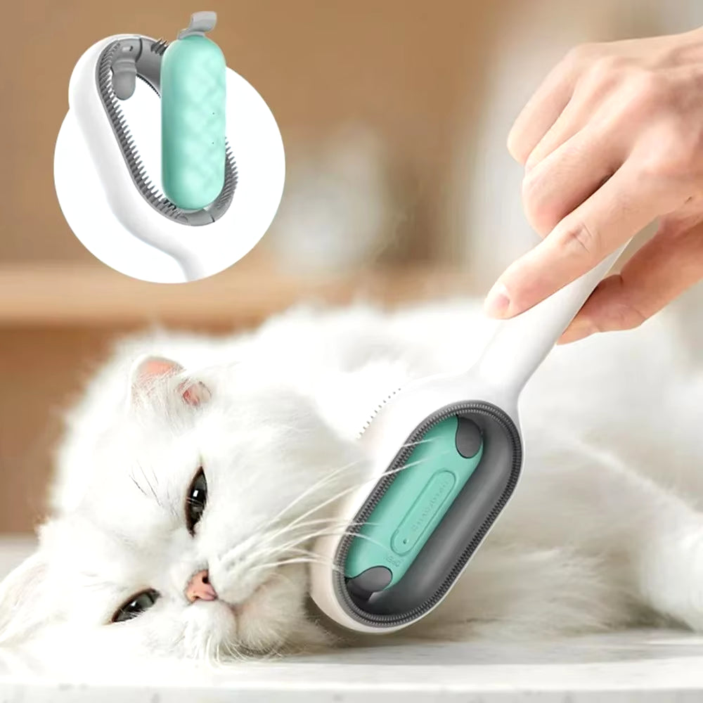 Pet Grooming Comb Cat Brush Long Hair Remover Brush for Dog Cat Silicone Wipe and Water Tank Pet Product Accessories