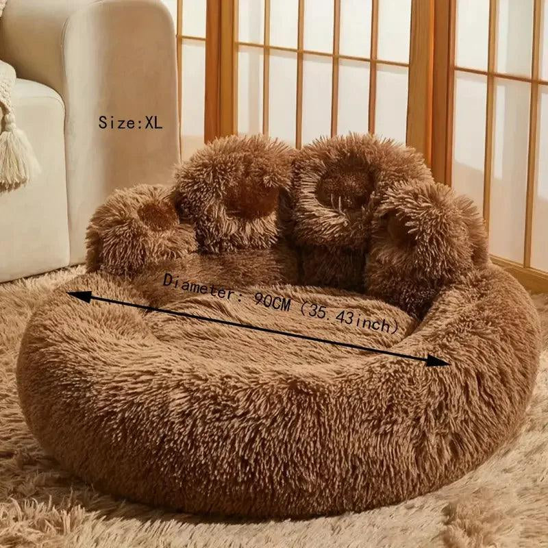 Luxury Paw Shape Dog Bed: All Seasons Comfort