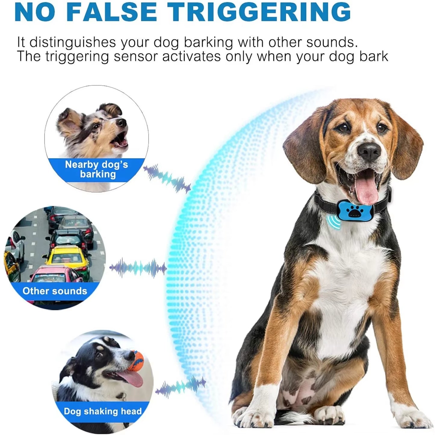 Get Now: Gentle and Effective Rechargeable Bark Collar for Small, Medium, and Large Dogs - Audible Beep for Human Relief.