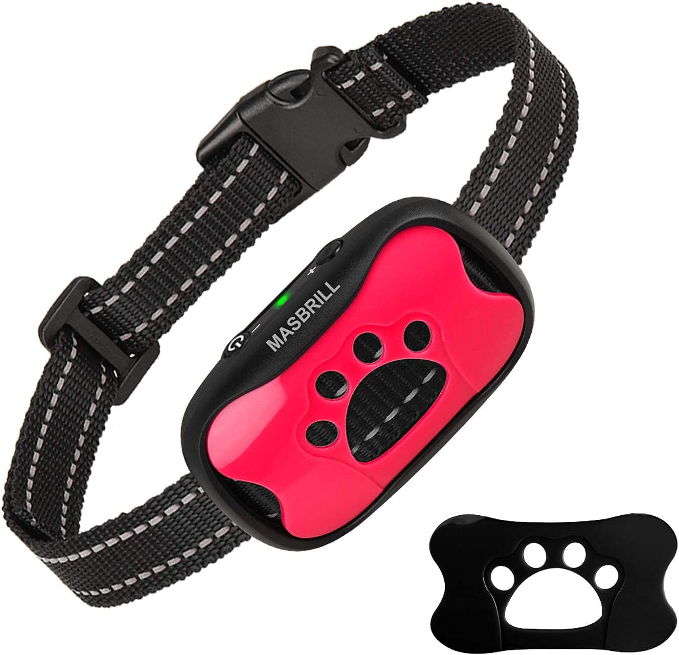 Dog Bark Collar, Bark Collar for Medium Dogs Rechargeable anti Barking Collar No Bark Collars for Dogs Humane No Shock Barking Collar Vibration Beep No Barking Collar (Pink)