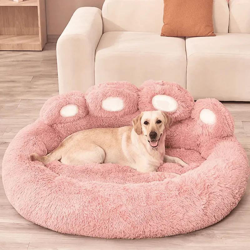 Luxury Paw Shape Dog Bed: All Seasons Comfort