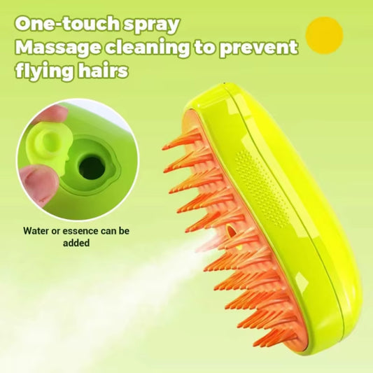 Cat and Dog Steam Brush Accessories for Cats Steam Brush Massage Electric Sprayer Pet Grooming Things for Dogs Removes Hair Pets