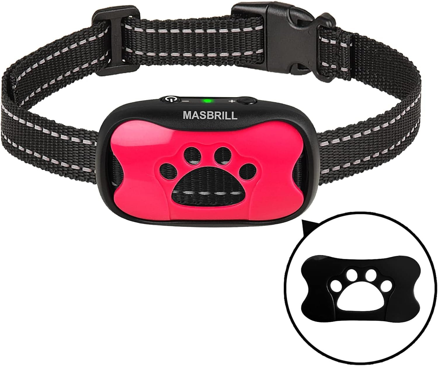 Dog Bark Collar, Bark Collar for Medium Dogs Rechargeable anti Barking Collar No Bark Collars for Dogs Humane No Shock Barking Collar Vibration Beep No Barking Collar (Pink)