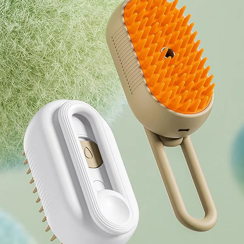 Three in One Dog Cat Steam Brush Steamy Dog Brush Electric Spray Cat Hair Brush for Massage Pet Grooming Comb Hair Removal Combs